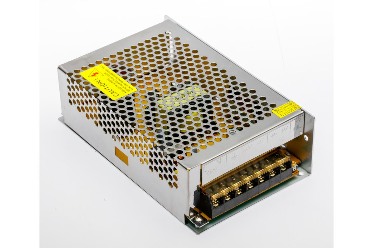 LED transformátor v: 220V-240V~50hz. výstup: 12V DC/150W. IP20