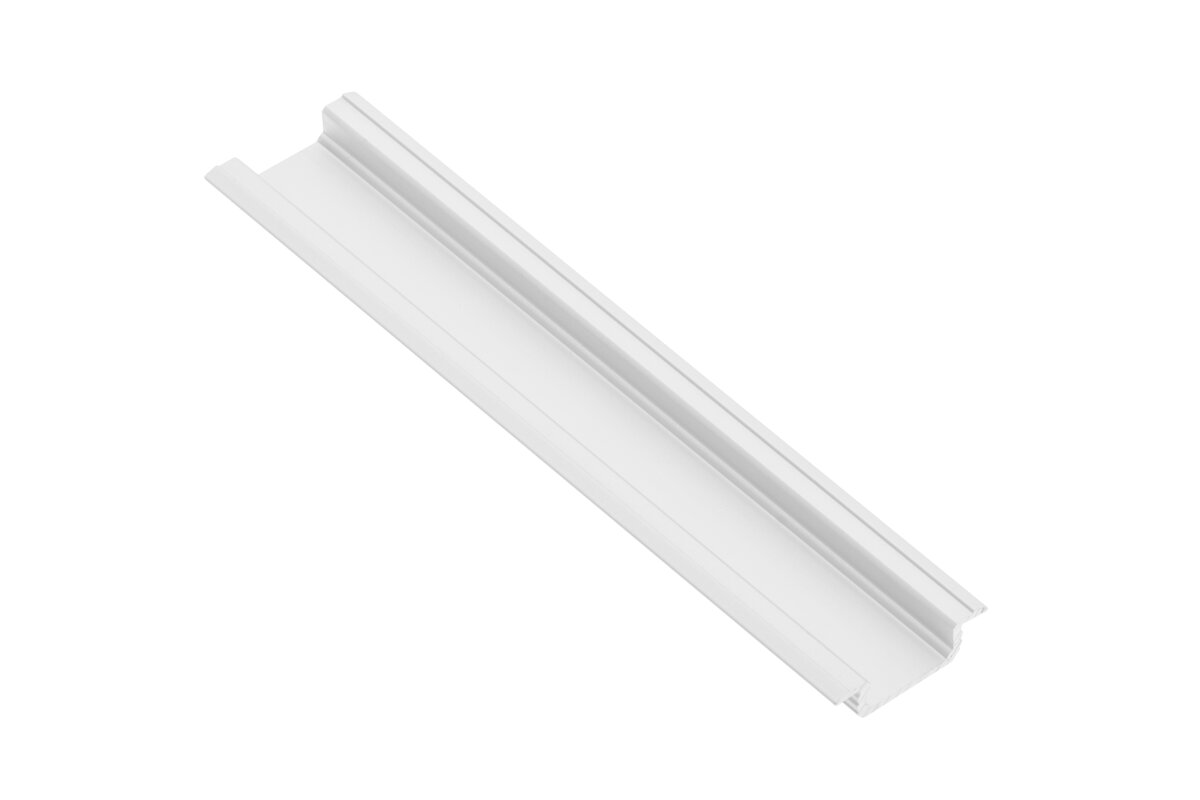 LED hliníkový profil s prírubou GLAX biela 2 m (zapustená)