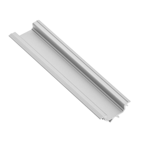 LED uhlový hliníkový profil GLAX strieborný 2 m