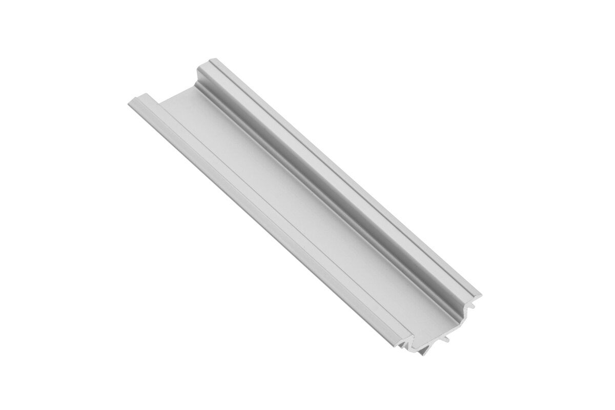 LED uhlový hliníkový profil GLAX strieborný 2 m