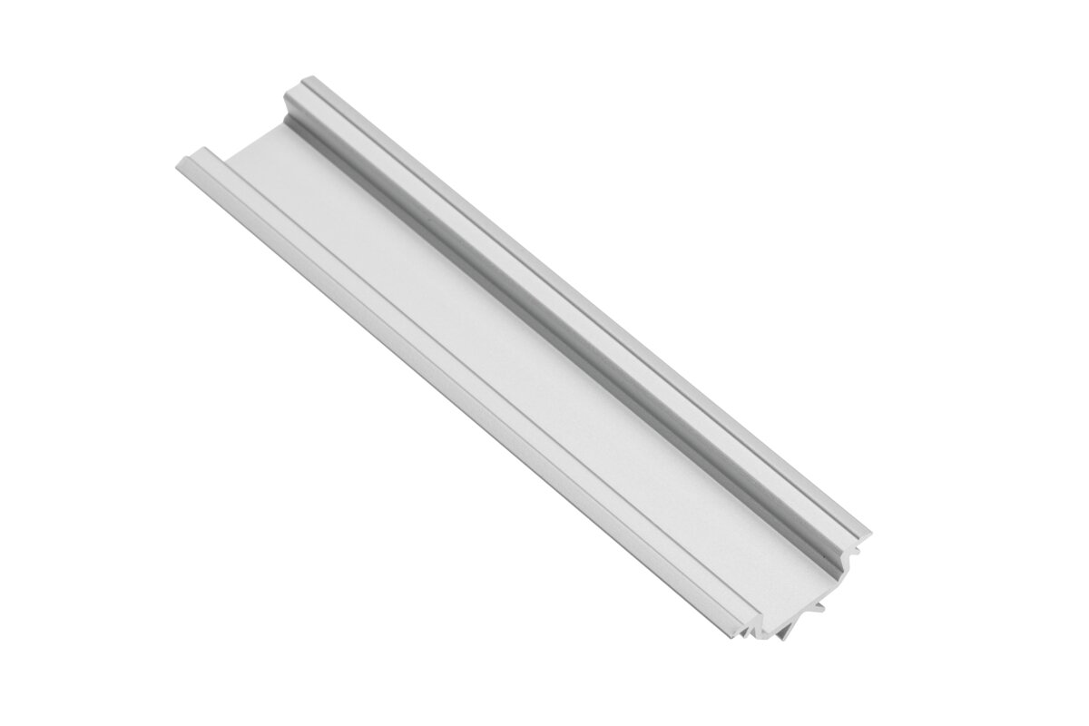 LED uhlový hliníkový profil GLAX strieborný 3m