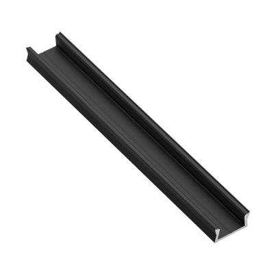 LED hliníkový profil aplikovaný GLAX Mini čierna matná 2 m