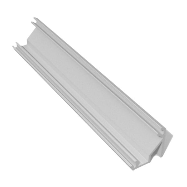 led uhlový hliníkový profil - aplikované striebro GLAX L=2 m