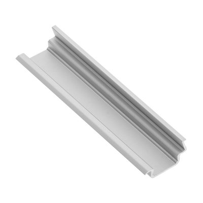 LED zapustený hliníkový profil so sklonom GLAX silver 2 m