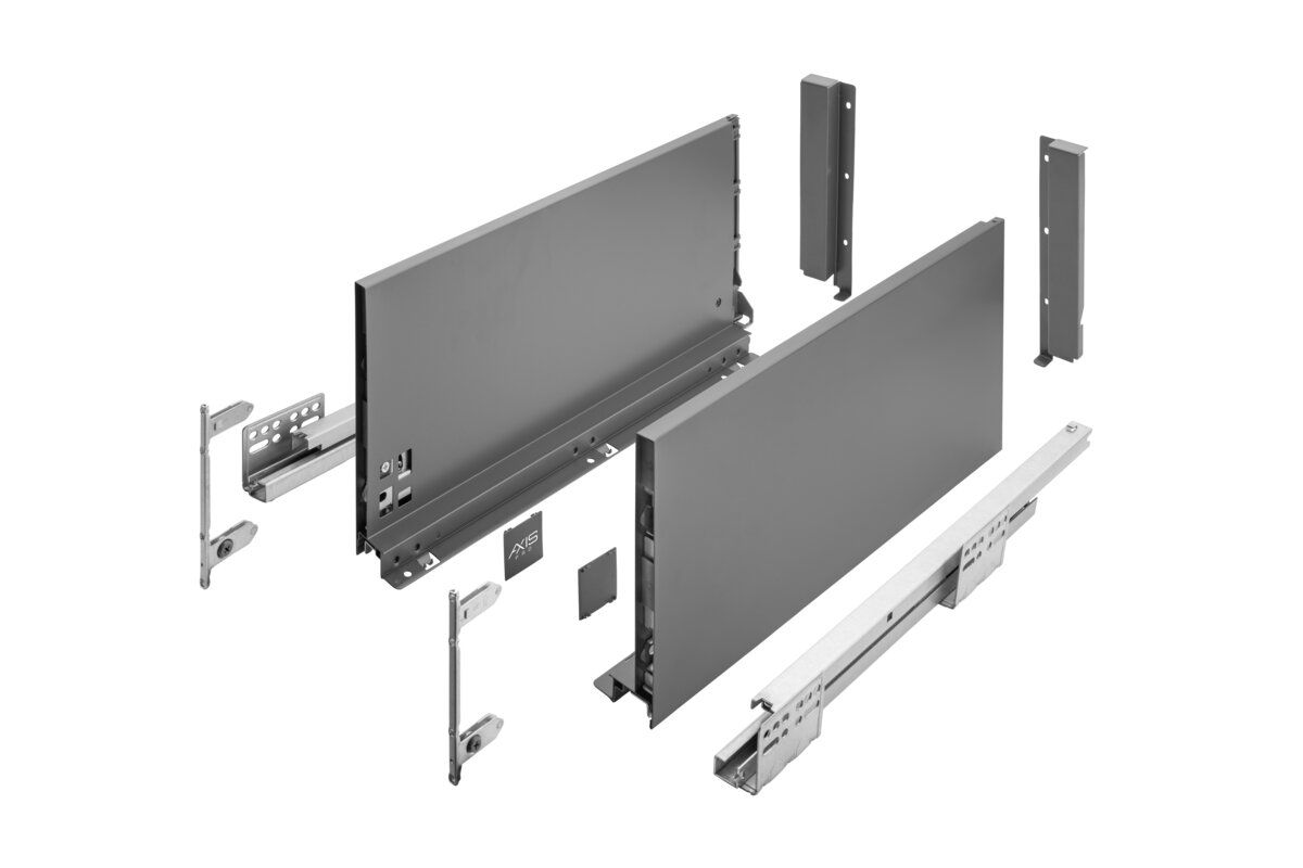 Zásuvkový systém AXISPRO 400mm antracit - Veľmi vysoký H199 Zásuvkový systém AXISPRO 400mm antracit - Veľmi vysoký H199