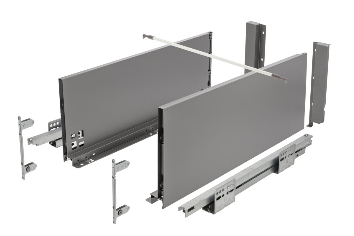 Push zásuvka AXISPRO na otvorenie 550mm antracitu - veľmi vysoká H199