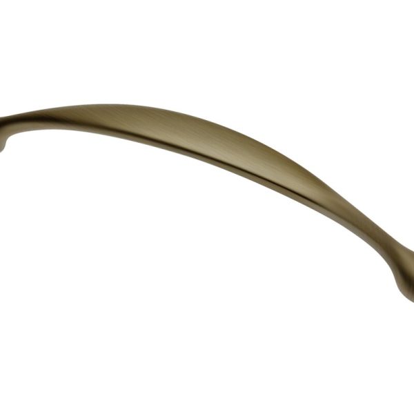 Rukoväť Zamak CAMAIO C=128mm starožitná brúsená mosadz