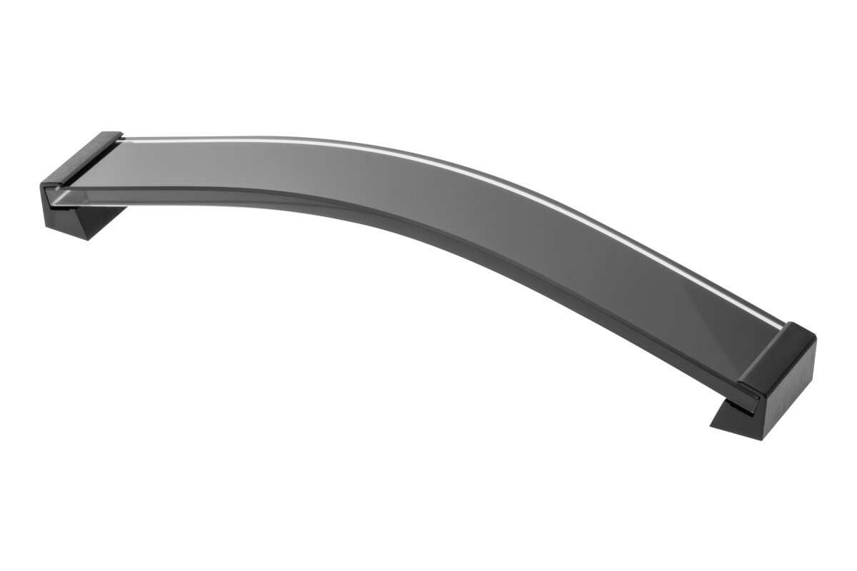 Zamak rukoväť ROSES C=256mm čierne sklo + čierne nožičky